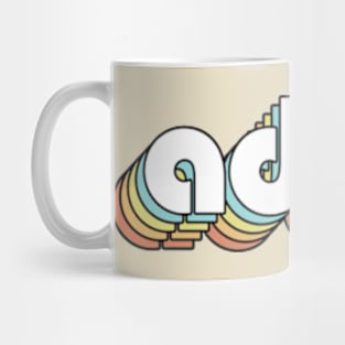 Adam - Retro Rainbow Typography Faded Style Mug